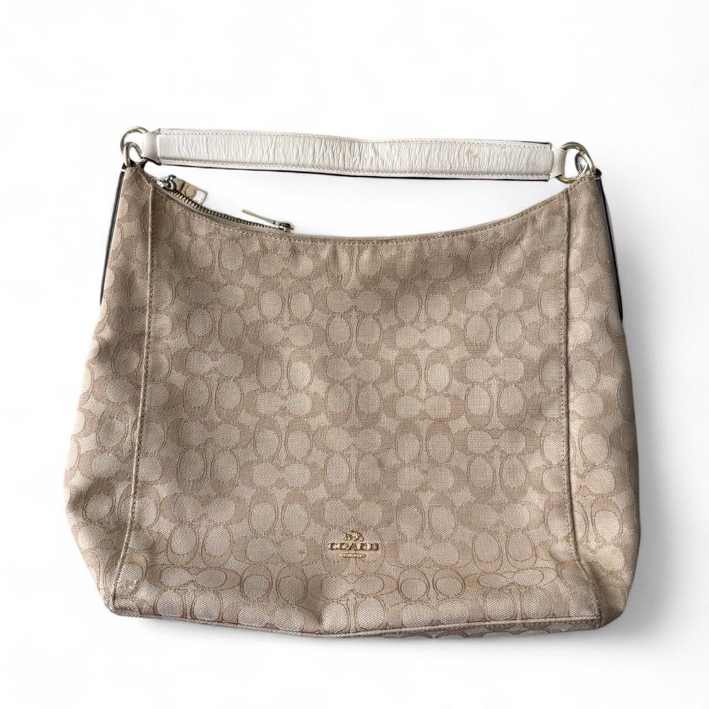 Coach Tan Monogram Hobo Bag